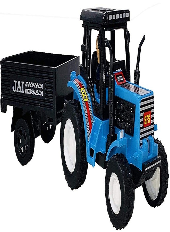 NVF Farmer Tractors with Trolley Toy Pull Back Toy for Kids Pack of 1 (Multicolor) - Image 1